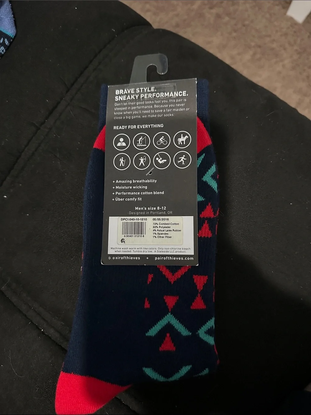 Active USA Men’s Assorted Casual Socks – Navy, Gray, Black, Red, Teal, Brown